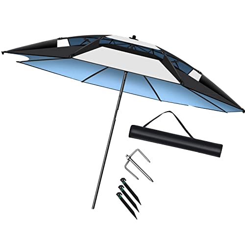Parasol de pêche CLSDRZC rotatif et parapluie extérieur imperméable contre le soleil