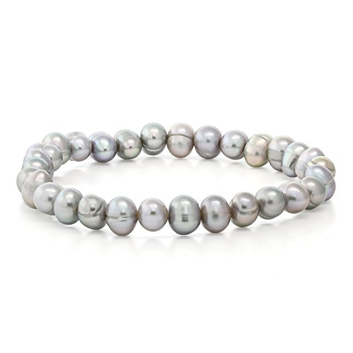 Gem Stone King Set Of 5 Multicolor Cultured Freshwater Pearl Stretch Bracelets 7.5 Inch #TOP1
