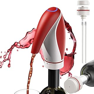3 in 1 Electric Wine Aerator Pourer with Wine Stopper,Leakproof Wine Preserver, One-Touch Wine Decanter and Wine Dispenser Pump for Wine Automatic Wine Oxidizer Dispenser USB Rechargeable
