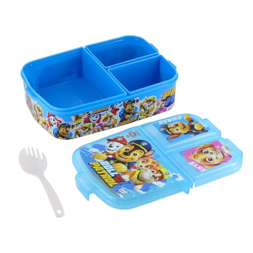 Image of SKi Homeware Trio 3 Compartment Bento Lunch /Snack Box For Your Kids' School, Picnic, Sports - For Return Gifts Or Party Favours- Paw Patrol