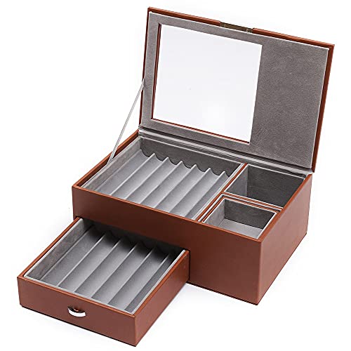 Loyalheartdy 16 Slots Leather Pen Display Box Pen Collector Case With Transparent Window #TOP3