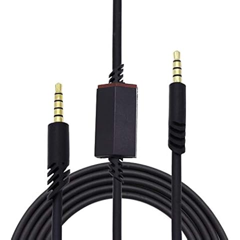 Adhiper A40 Replacement Cable Audio line with mute function compatible for Astro A10 / A40 / A50 Headphones, also compatible with gaming Headphones Xbox One PS4 controller (Black/2 M) Cover