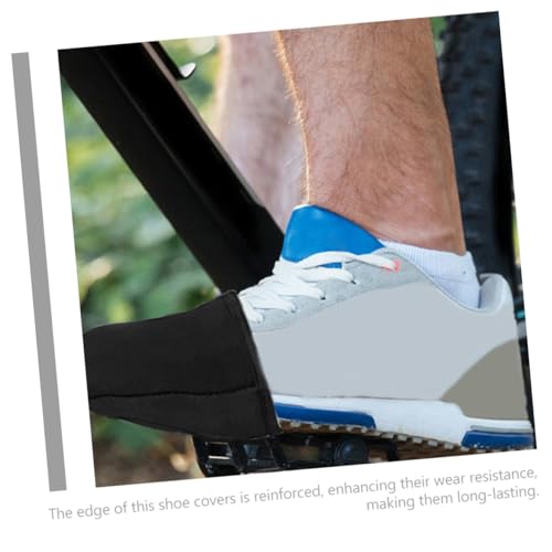 Cubiertas térmicas para calzado de ciclismo Mikinona, cubre-zapatos para bicicleta, negras, protección contra el frío miniatura 2
