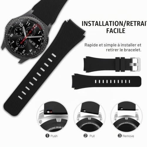 INF Bracelet pour Samsung Gear S3 Frontier/Classic 22mm bracelet de rechange – vue 8
