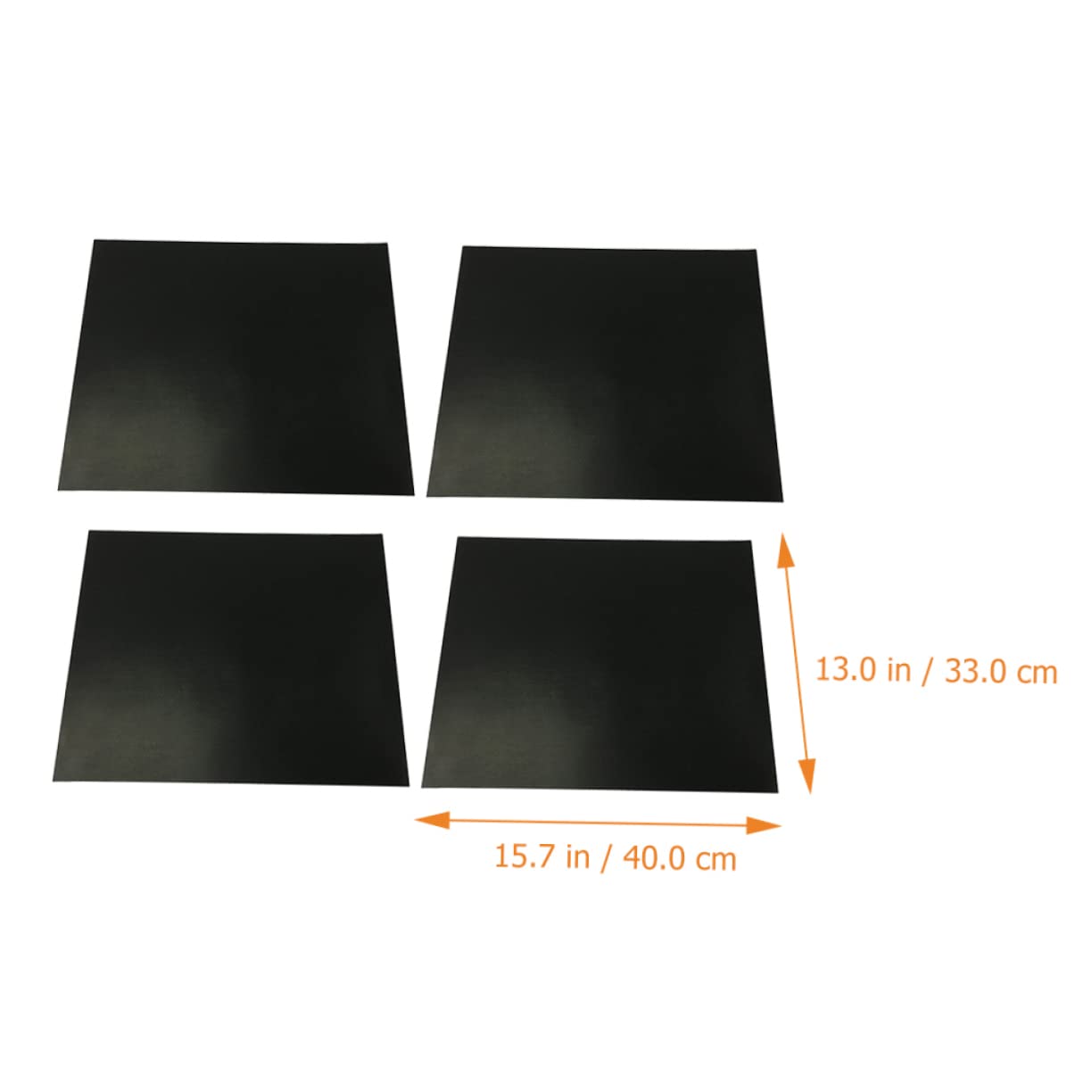 Sosoport 2 Series Tapete para Hornear Departamento Interior Parrilla Estera Alfombrilla para Hornear Almohadilla para Hornear Forro para Hornear Barbacoa Teflón Negro 4 Piezas
