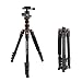 BONFOTO B690A Portable Travel Tripod lightweight with 1/4” Quick Release Plate, 360° Ball Head And Bubble Level For Canon Nikon Sony DSLR Camera