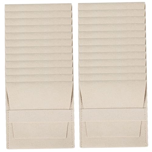 Bolsa de joyería de microfibra de 7x7cm blanca estilo sobre para almacenar 8