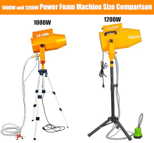 LANGXUN 1000W Summer Foam Party Machine, Kids Water Play Foam Blaster with Super Soaker Nozzles - Outdoor Pool Party Foam Cannon for Backyard, Splash Pad, Summer Camp