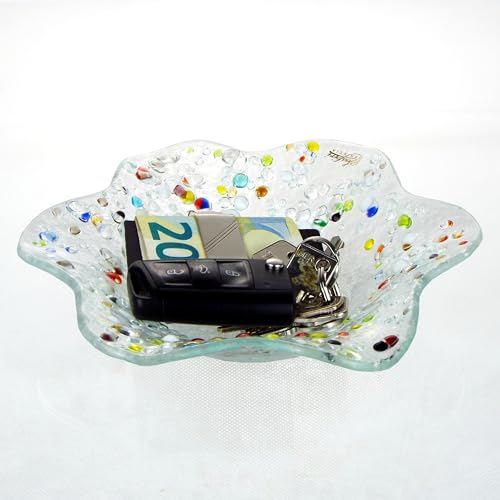 Sospiri Venezia, Medium Murano Glass Flower Bowl Decorated by Hand. Home Ornament - Image 3