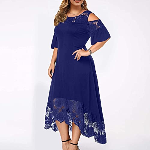 Foviguo Casual Dresses For Women, Wedding Dress Womens Lounge Open Front Spring Bell-Sleeve Spandex Tunic Dress Pocket Boat Neck Light Slim Solid Dress Women Blue #TOP6