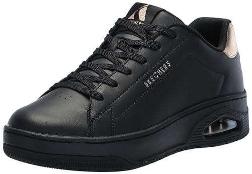Skechers Uno Court-Courted Air Sneaker, da Donna, Nero/Nero, 40 EU, Nero, 40 EU