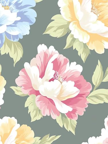 Fleur Diamond Painting Adulte 5D pour créer une décoration murale salon relaxante