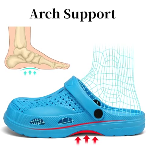 Image of SOSOWHLTE Men's Women's Arch Support Clogs,Unisex Garden Shoes Comfortable Slip-on Outdoor Sandals Slippers for Beach Casual