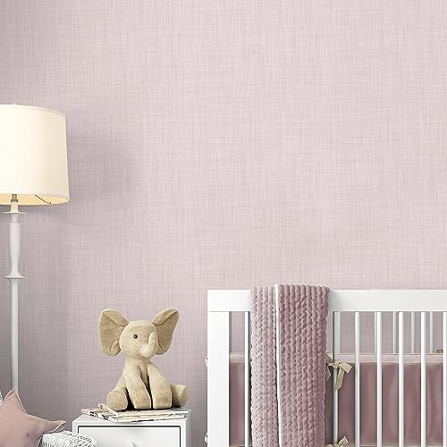 Papel de Parede Linho Rosa-Claro Ísis