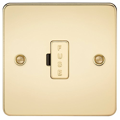 Knightsbridge FP6000PB FPAV6000PB Flat Plate 13A Fused Spur Unit-Polished Brass