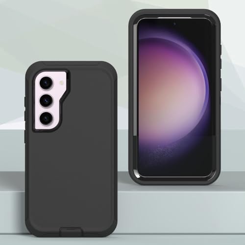 Image of Case for Galaxy S23 Plus, Heavy-Duty Tough Rugged Shockproof Drop Protective Cover Cases for Samsung Galaxy S23 Plus, Black