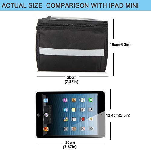 Bicycle Handlebar Bag Bike Bag Bike Bags Handlebar Bike Basket Bag With Mesh Pocket Bicycle Bag Handlebar Bike Pouch For Handlebars 2.5L #TOP5