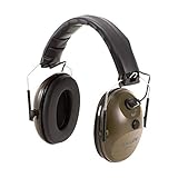 Allen Company Single Microphone Emuff, Ear Protection, Ear Muffs with Exceptional Sound Quality and 4X Enhancement, Meets ANSI S3.19/ CE EN 352, NRR 22 DB, Compact Fold, Green