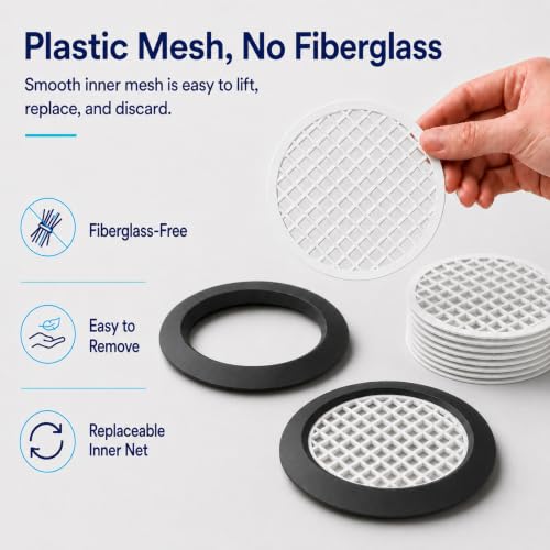 35 Pack Disposable Shower Drain Hair Catcher, Weighted Silicone Ring ZZ02 by Toobimen - Used condition - Image 5