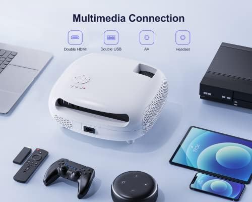 Projector 4K WiMiUS 9800 Lumens WiFi Bluetooth Projector 4D/4P Full HD 1080P Supported Home Cinema Projector, 300 Display 4K Projector for TV Stick, HDMI, USB, PS4, PC, Smartphone