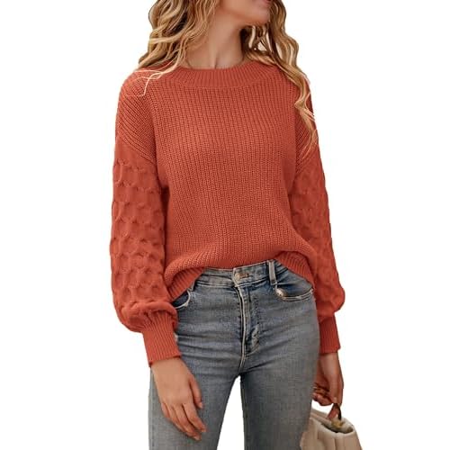PRETTYGARDEN Women’s 2024 Winter Pullover Sweater Casual Long Sleeve Crewneck Loose Chunky Knit Jumper Tops Blouse