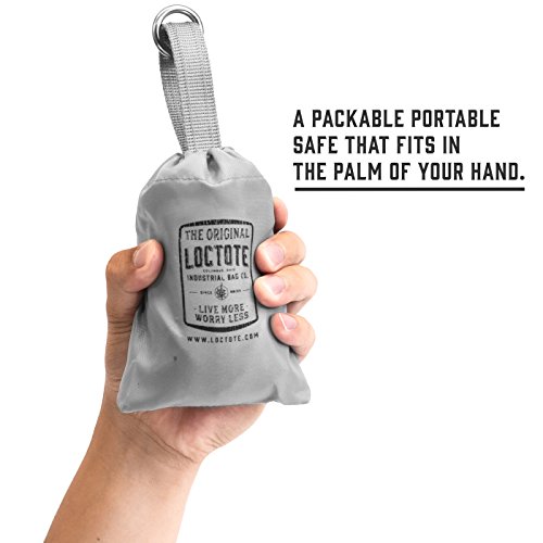 Loctote Antitheft Sack 3L | Portable Travel Safe | Cut-Resistant, Rfid Blocking And Water Resistant | Beach Bag With Lock | Beach Safe | Travel Pouch | Beach Lock Box For Valuables And Personal Items #TOP1
