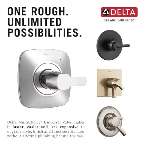 Image of Delta Faucet R10000-UNWS MultiChoice Universal Tub and Shower Valve Body for Tub Faucet Trim Kits (with Screwdriver Stops and Thin Wall Mounting Kit)