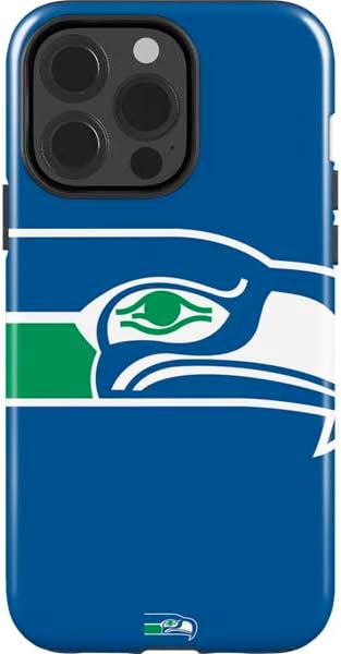 Skinit Impact Phone Case Compatible with iPhone 15 Pro - Officially Licensed NFL Seattle Seahawks Retro Logo Design