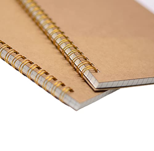 Yyaaloa 2Pcs Spiral Notebooks A5 6X8 Soft Cover Journals Planners 200 Pages Wirebound Memo Notepads Diary Notebook With Black Pen For Work School Writing And Drawing (A5, Ruled) #TOP1