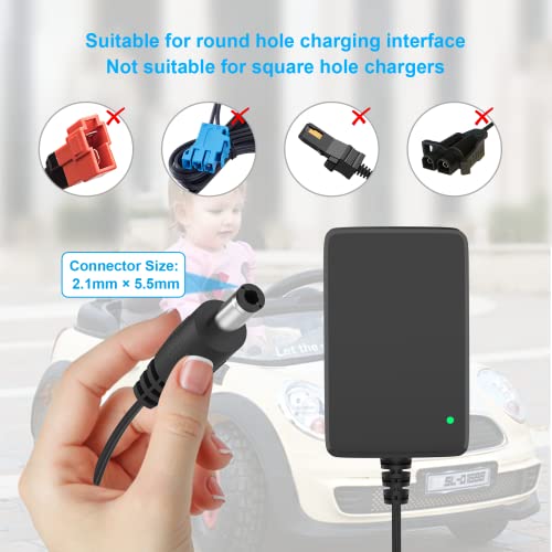 12V Battery Charger for Ride On Toys, Class 2 Power Supply 12 Volt for Best Choice Products Kids Ride On Truck Kidzone Bumper Car Jeep Tractor Motorcycle Dirt Bike Ride-On Toy Charging Cord