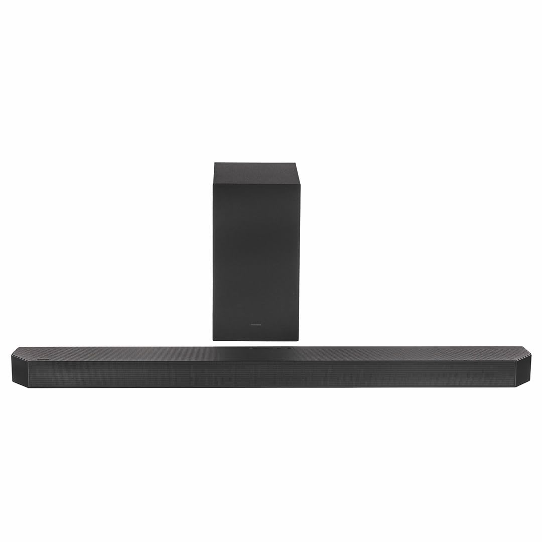 Samsung HW-Q600F Q-Series 3.1.2-Kanal-Soundbar für Fernseher, Kabelloser 6,5“-Subwoofer, Kabelloses Dolby Atmos und DTS:X, SpaceFit Sound Pro, Q-Symphony [Länderversion Niederländisch]