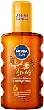 Nivea Sun Tropical Bronze Ölspray LSF 6, Sonnenschutz für langanhaltende Bräune ohne Selbstbräuner, Sonnenspray mit Carotin-Extrakt und Vitamin E, 200 ml