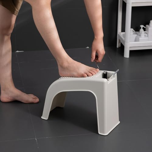 Tabouret de pédicure pour personnes âgées Operitacx plastique beige