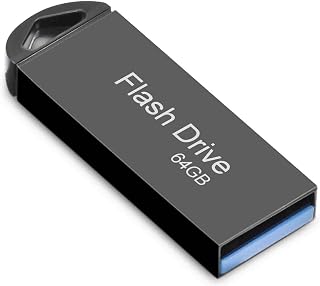 64GB USB Flash Drive, Metal Waterproof 64 GB USB Drive USB Ultra High Speed Memory Stick, Portable Thumb Drive for PC/Tablets/Mac/Laptop