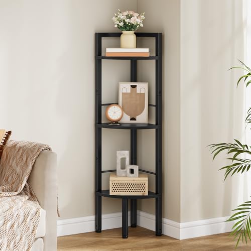 Tajsoon Small Corner Shelf Stand 3 Tier 39.6" Industrial Corner