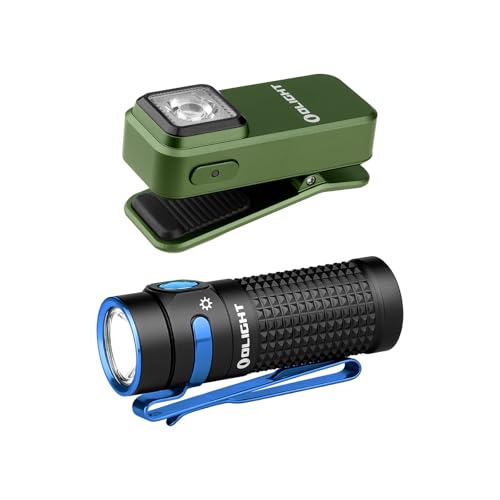 OLIGHT Oclip EDC Flashlight 300 Lumens Bundle Baton4 Rechargeable Light