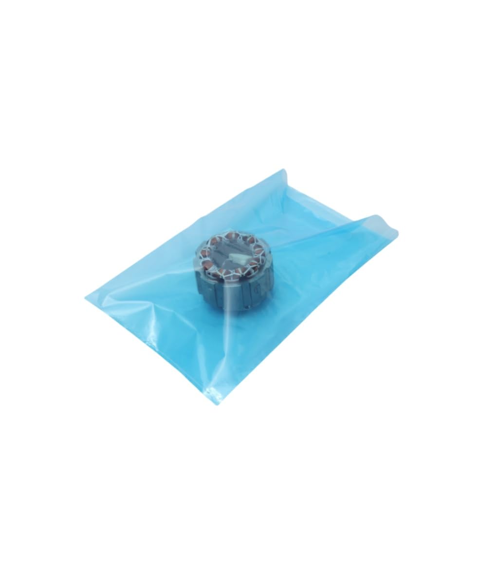 Paquete de 100 bolsas azules VCI antioxidantes para metal, termosellables, protección contra la corrosión de varios tamaños para envío y almacenamiento (azul VCI 200 μm antioxidante, 17 x 25 cm)
