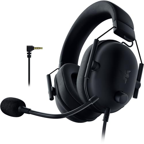 Razer BlackShark V2 X (PlayStation) - Wired Esports Headset for PlayStation console (PS5) (240g, Cardioid microphone, 50mm drivers, Passive noise cancellation, 3.5mm connector, PC) Black