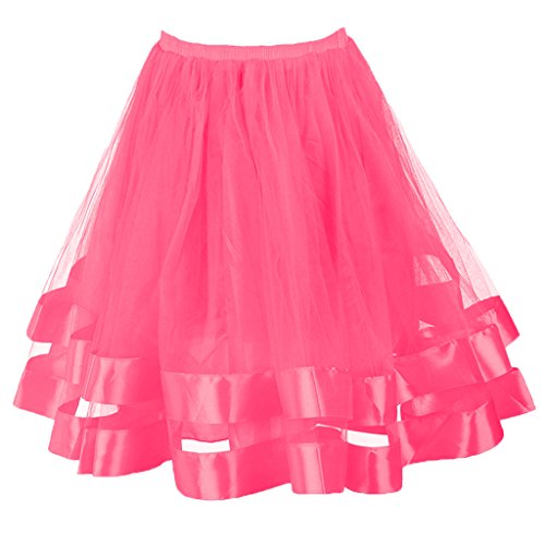Topdress Women's 1950s Tutu Short Petticoat Skirt Crinoline Underskirt Slip
