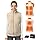 Topdot Fleece Heizweste Damen mit Powerbank 7.4V 16000mAh, 10 Heizzonen Beheizbare Weste mit 3 Temperaturstufen, Leichte Elektrische Beheizte Weste für Radfahren, Camping & Outdoor-Arbeit,Khaki,S