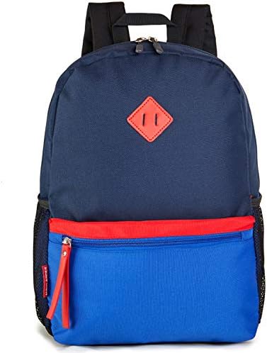 HawLander Little Kids Backpack, School Bag for Boys Aged 4 5 6 7 Years, with Chest Strap, Green Blue