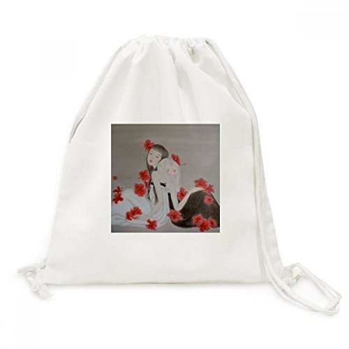 Toile Drawstring Backpack chinois pour vos sorties et voyage de style