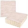 Amon Tech Interlocking Floor Tiles 23.6 X 23.6 Inch Puzzle Exercise Mat for Cushions for Workouts Protective Flooring Foam Mats (12 Packs)