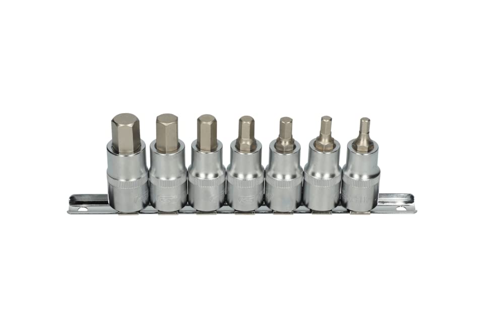 'KS Tools 922.1320 Szyna de 7 DOUILLES śrubokręt sześciokątny 55 mm – 1/2 5 – 14 mm