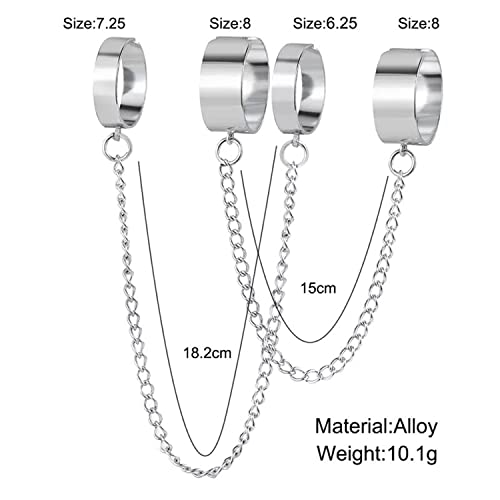 Gold-Toned Chain Rings Set