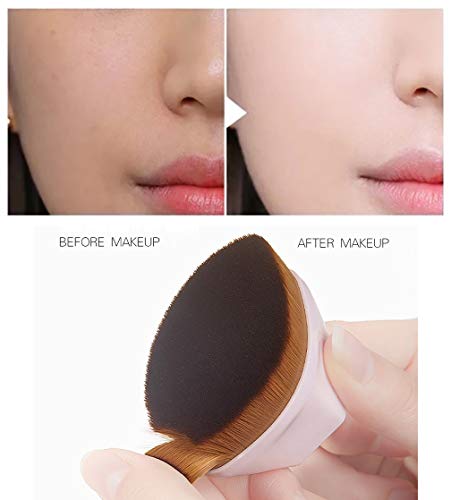 Makeup Foundation Brush Kabuki Brush Cosmetics Make Up Tool for Flawless Powder Foundation Blending Liquid (Black)
