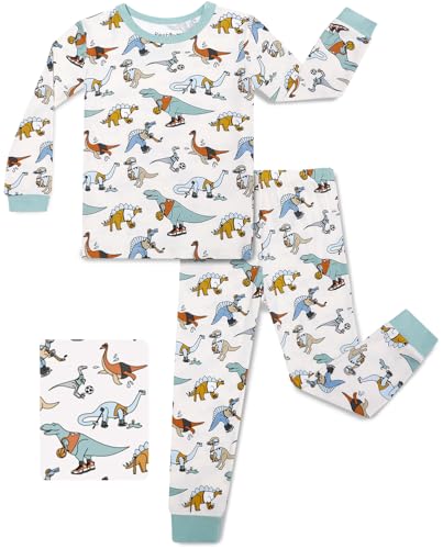 Bamboo Viscose Toddler Pajamas Boys Girls Baby 12M-8Y Pjs Sets Kids Snug fit 2pcs Long-Sleeve Sleepwear