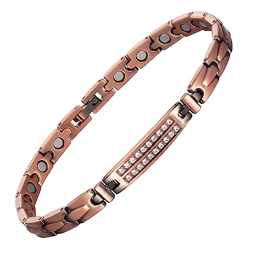 Wollet Copper Magnetic Anklet Ankle Bracelets Women's Ladies For Magnets Mothers Day Gift (24Cm) (6.5Mm) #TOP14