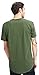Bertte Mens Hipster Hip Hop Basic Elong Longline Shor Sleeve T-Shirt (Medium, 09 Short Sleeve- Army Green)