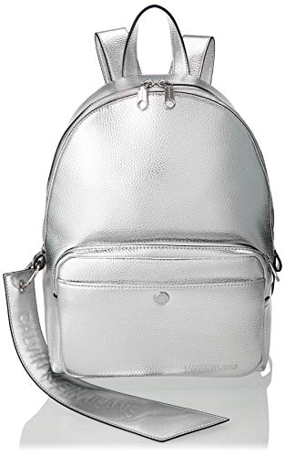 Calvin Klein: Ckj Banner Cp Backpack 35  Mochilas Mujer  Gris  Silver   0.1x0.1x0.1 cm